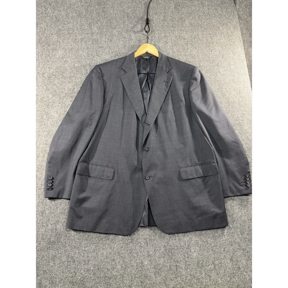 Southwick Blazer Mens 48 2XL Gray Plaid Sport Coat Jacket Made USA Vintage